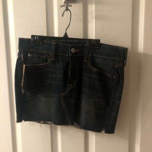 Ralph Lauren Mini Denim Skirt with Raw Hem